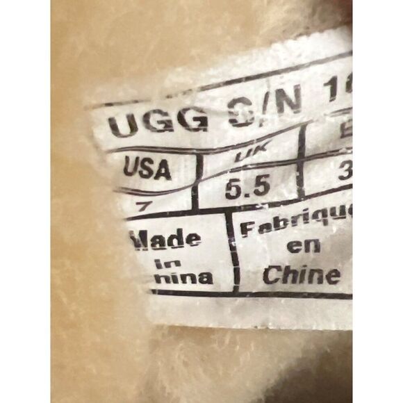 Ugg Women Brown / Tan Shearling Lined Boots Size 7 - Picture 9 of 9